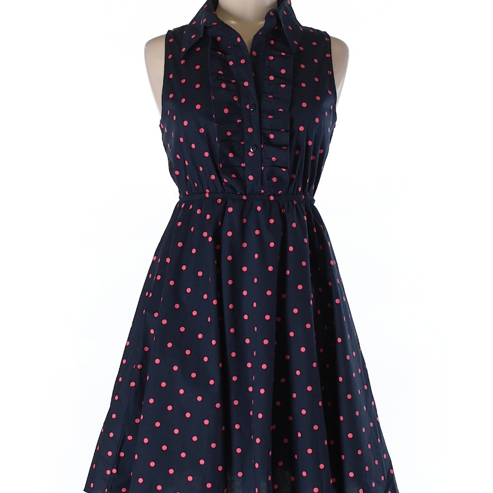 bailey blue retro polka-dot dress